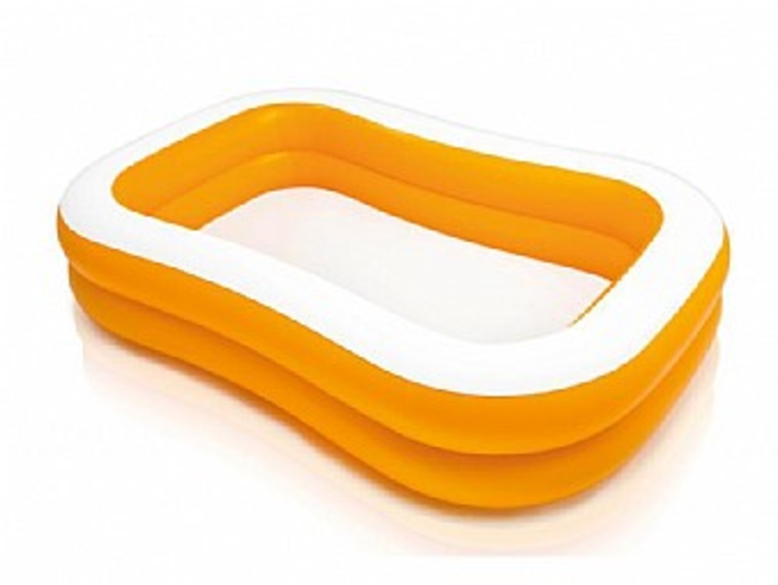 💛 בריכה מלבנית מתנפחת INTEX – צהובה 229×147 ס