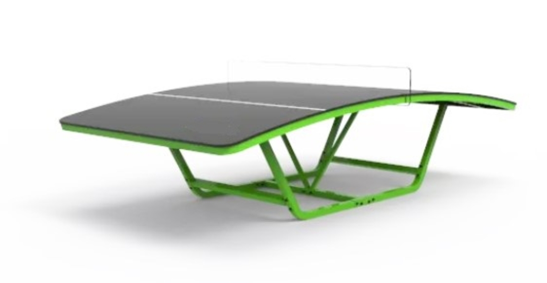 שולחן טניס רגל מעוקל קבוע TENNIS GOLL לשימוש חוץ