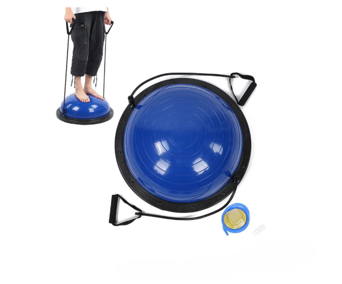 כדור בוסו BOSU כולל ידיות ומשאבה