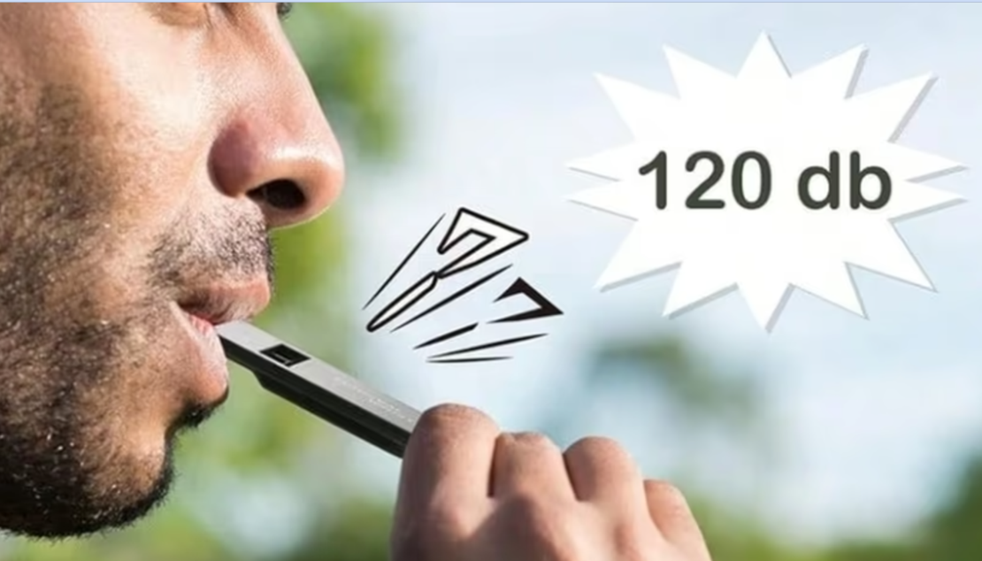משרוקית הישרדות SOS חזקה עם שרשרת – עד 120dB