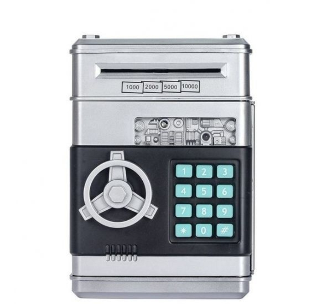 כספת בנקט לילדים – קופת חיסכון דיגיטלית עם קוד סודי ומשיכת שטרות אוטומטית!