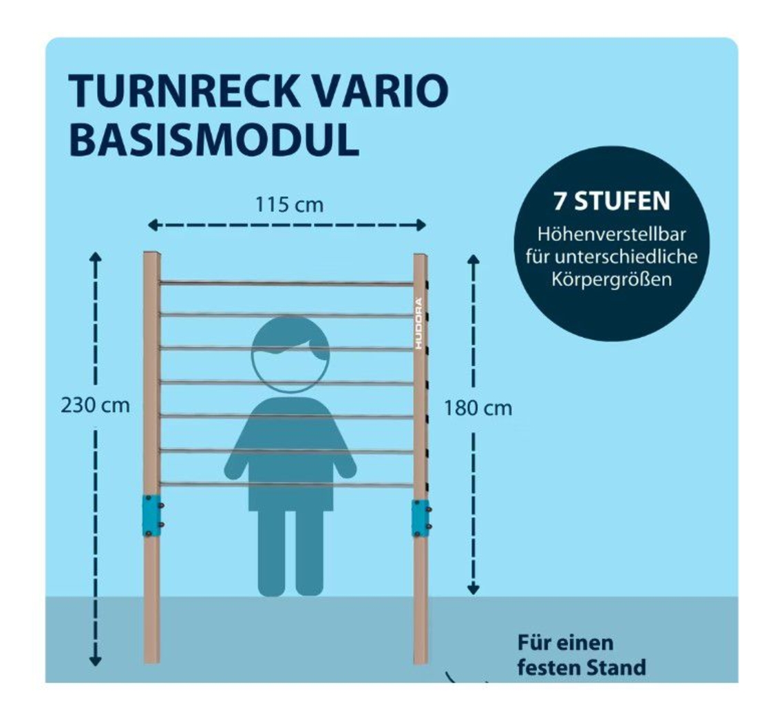 בר התעמלות אופקי יחיד לחצר HUDORA – מתקן מתח איכותי ועמיד לכל המשפחה