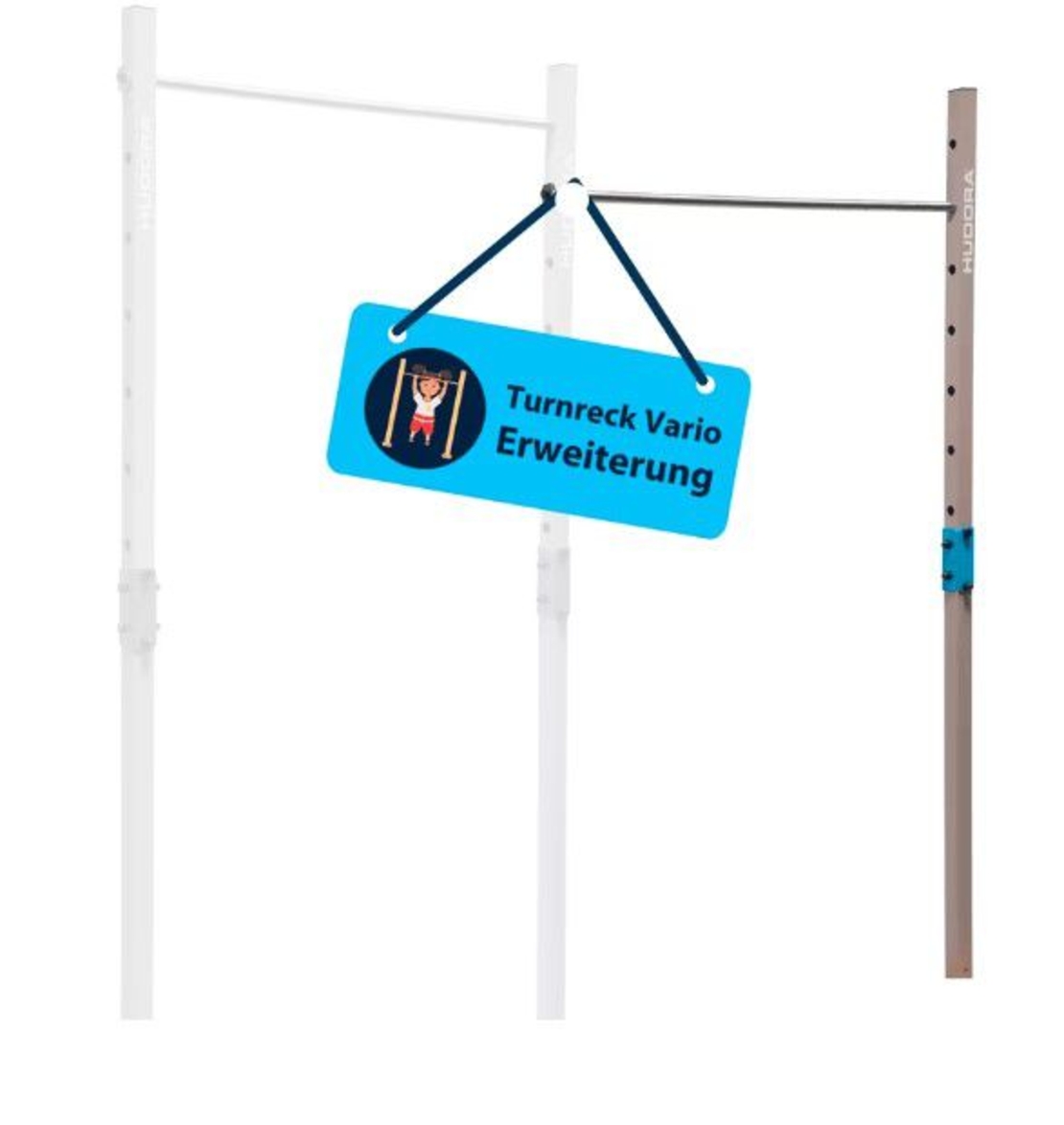 בר התעמלות אופקי כפול HUDORA – מתקן מתח כפול לחצר