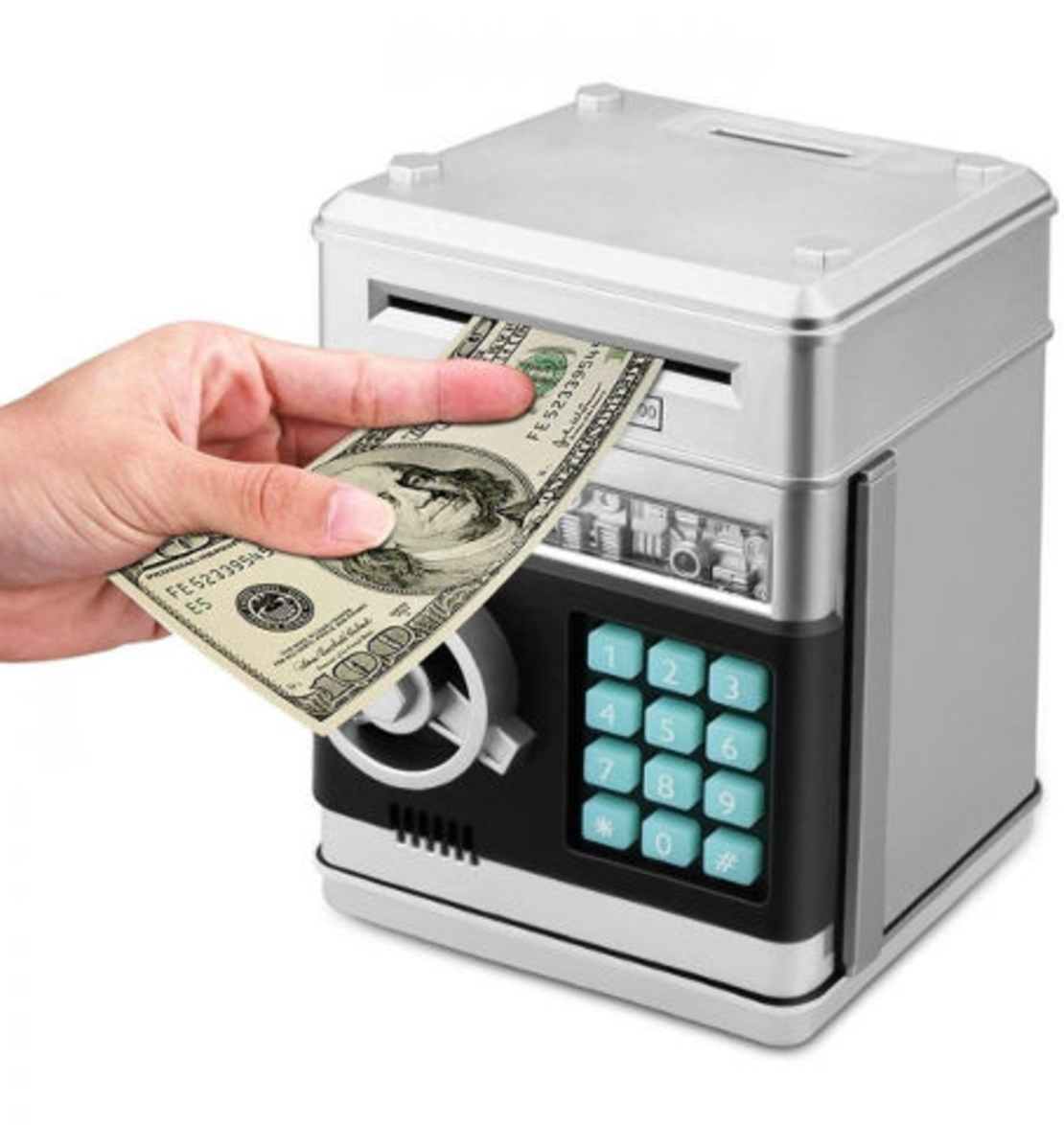 כספת בנקט לילדים – קופת חיסכון דיגיטלית עם קוד סודי ומשיכת שטרות אוטומטית!