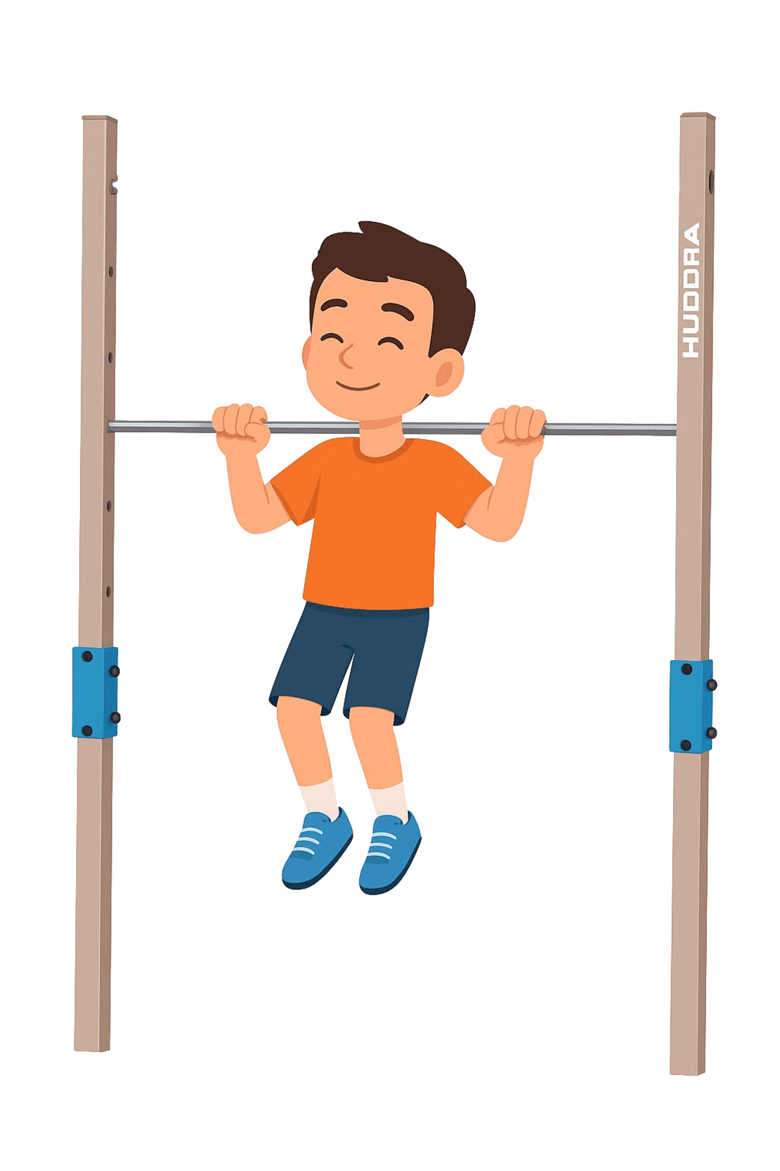 בר התעמלות אופקי יחיד לחצר HUDORA – מתקן מתח איכותי ועמיד לכל המשפחה