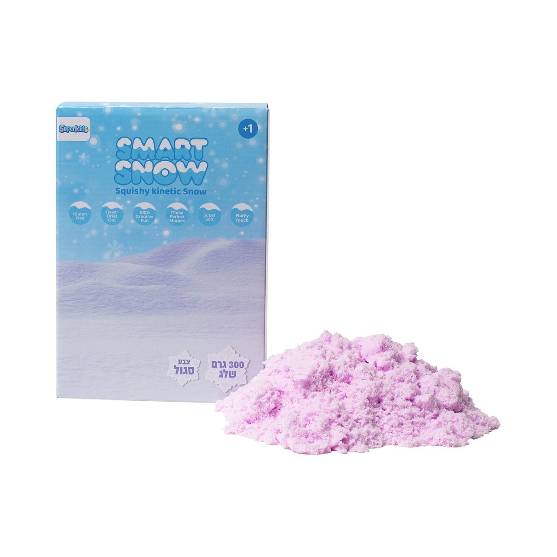 Smart Snow – בצק שלג סנסורי אריזת 300 גרם- סגול