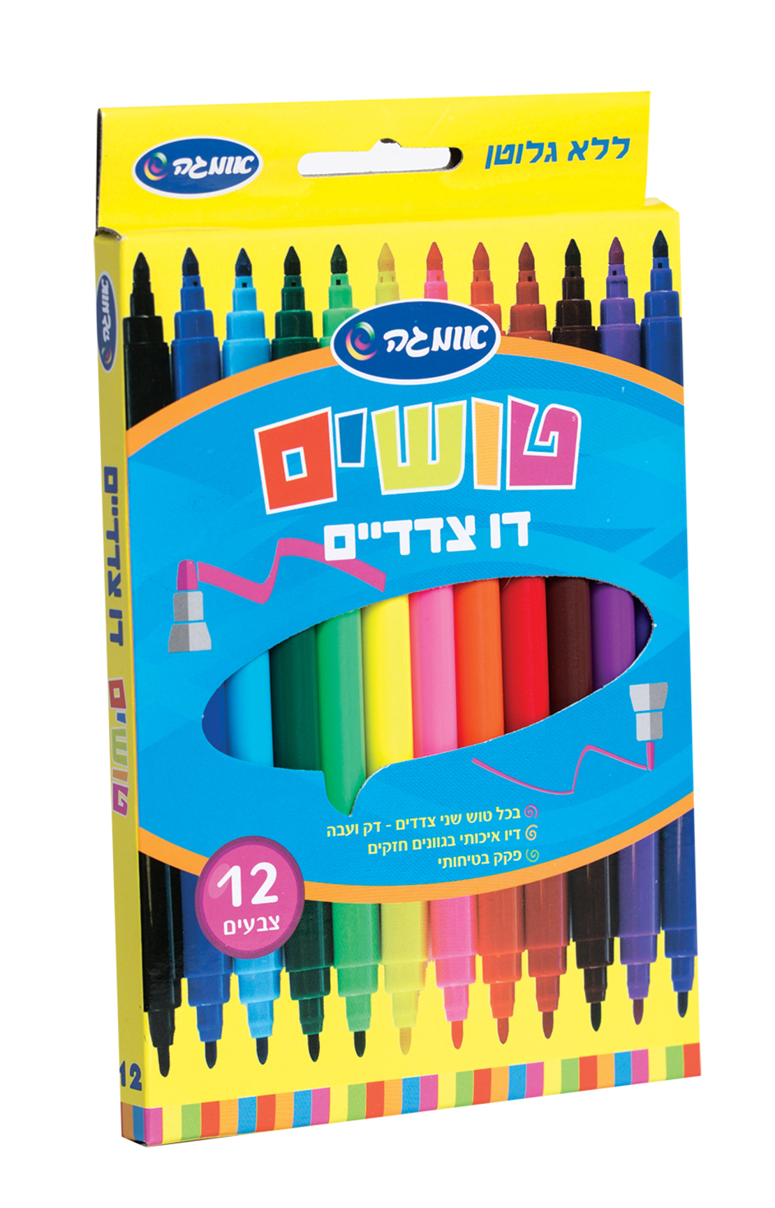 12 טושים דו צדדיים