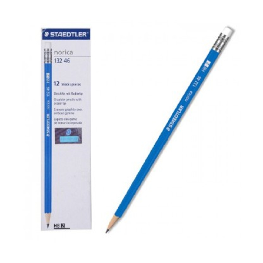 STAEDTLER עפרונות איכותיים עם מחק 12 יחידות