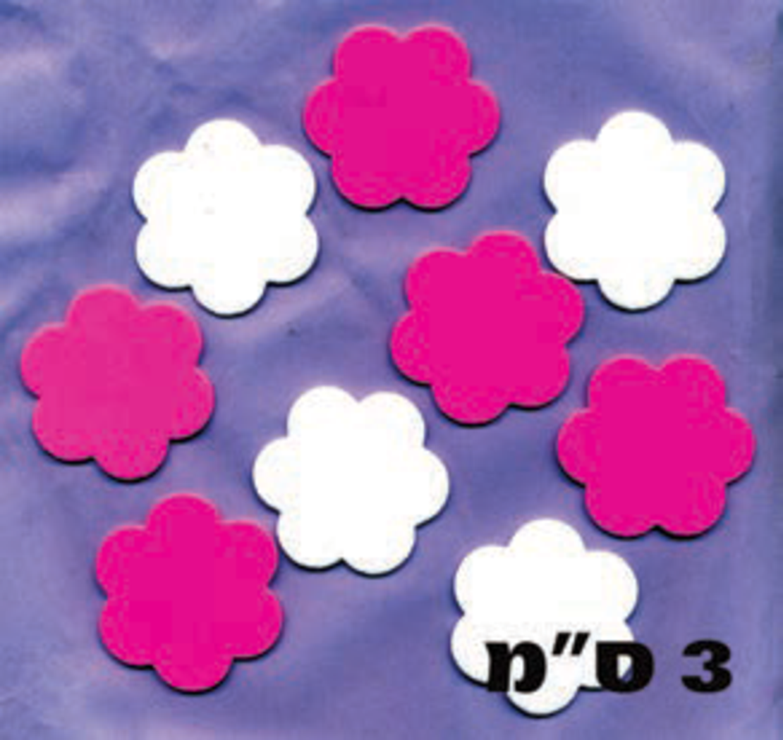 גזירות סול פרח ורוד לבן 3 ס