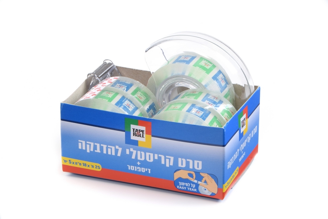 טייפ אנד רול סלוטייפ 19/25 5 + דיספנסר