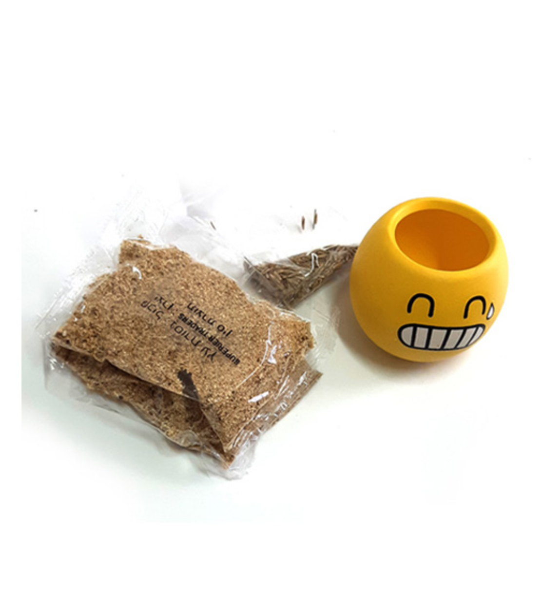 ראש דשא חייכן - בכלי קרמיקה