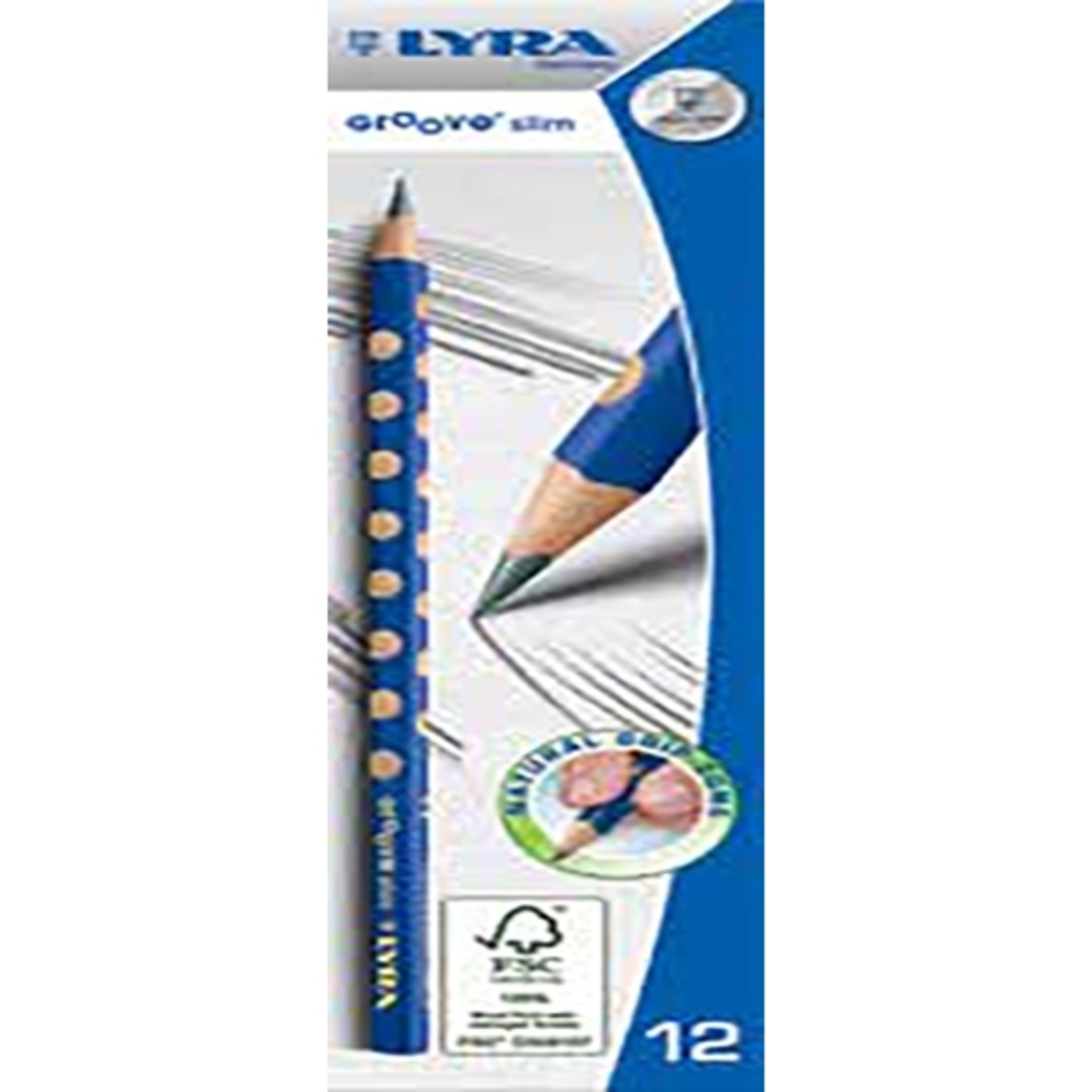 עפרונות גרפיט דקים גרוב לירא 12 יח'