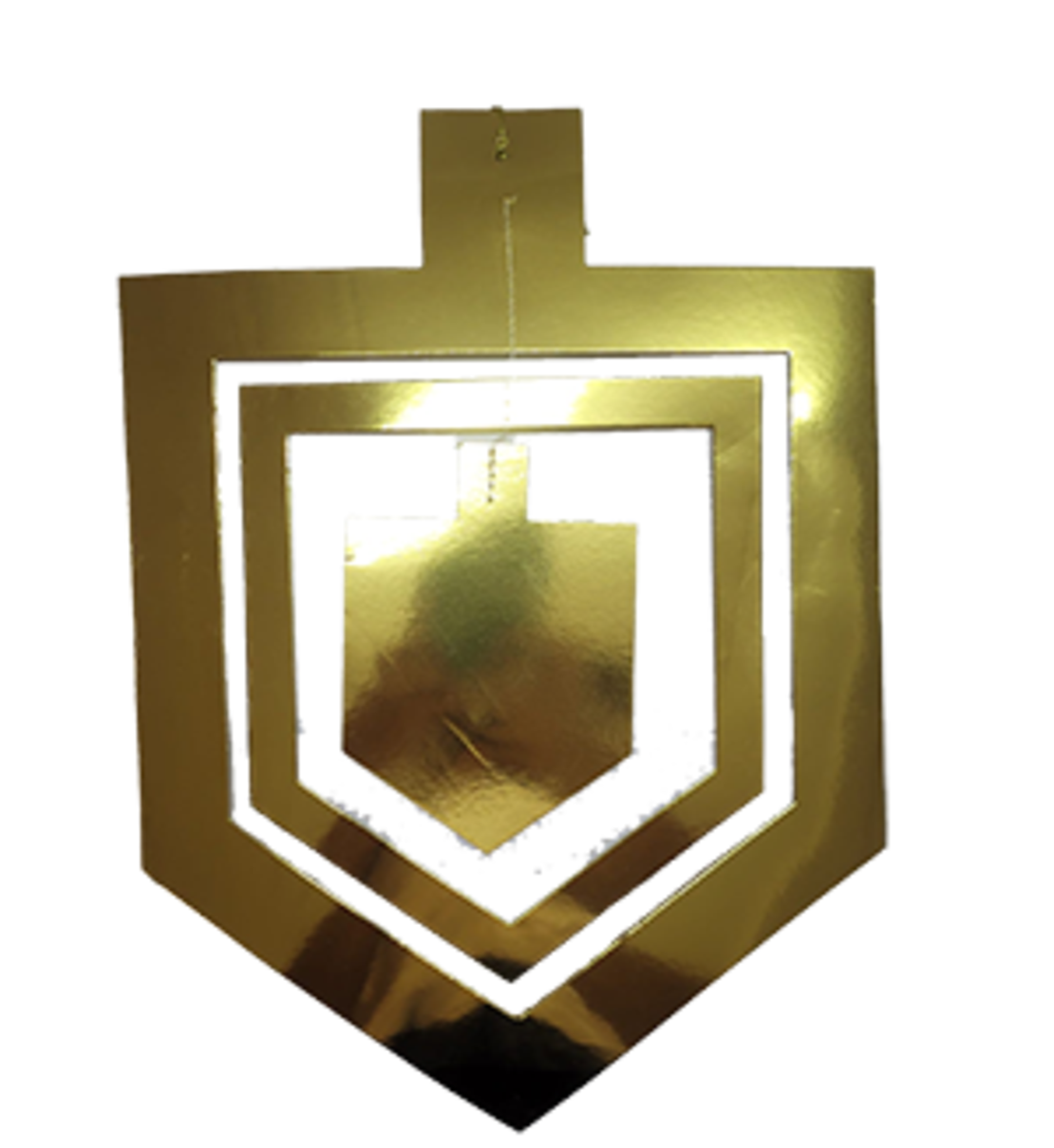 קישוט סביבון תלת מימד זהב