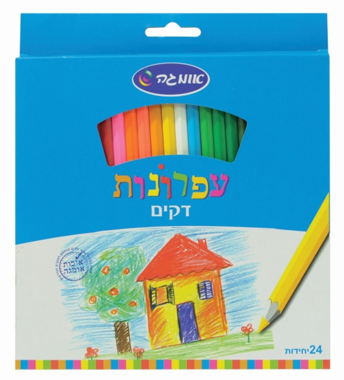 עפרונות צבעוניים דקים 24 יחידות