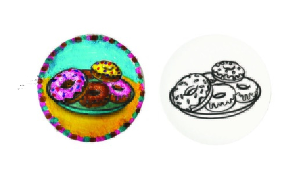 קיט חנוכה ציורים מתנפחים - סופגניות 10 יח'