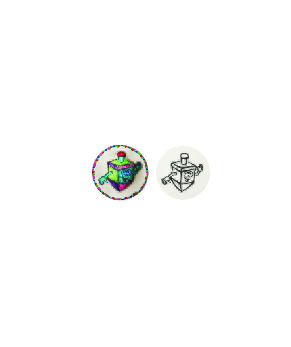 קיט חנוכה ציורים מתנפחים - סביבון 10 יח'