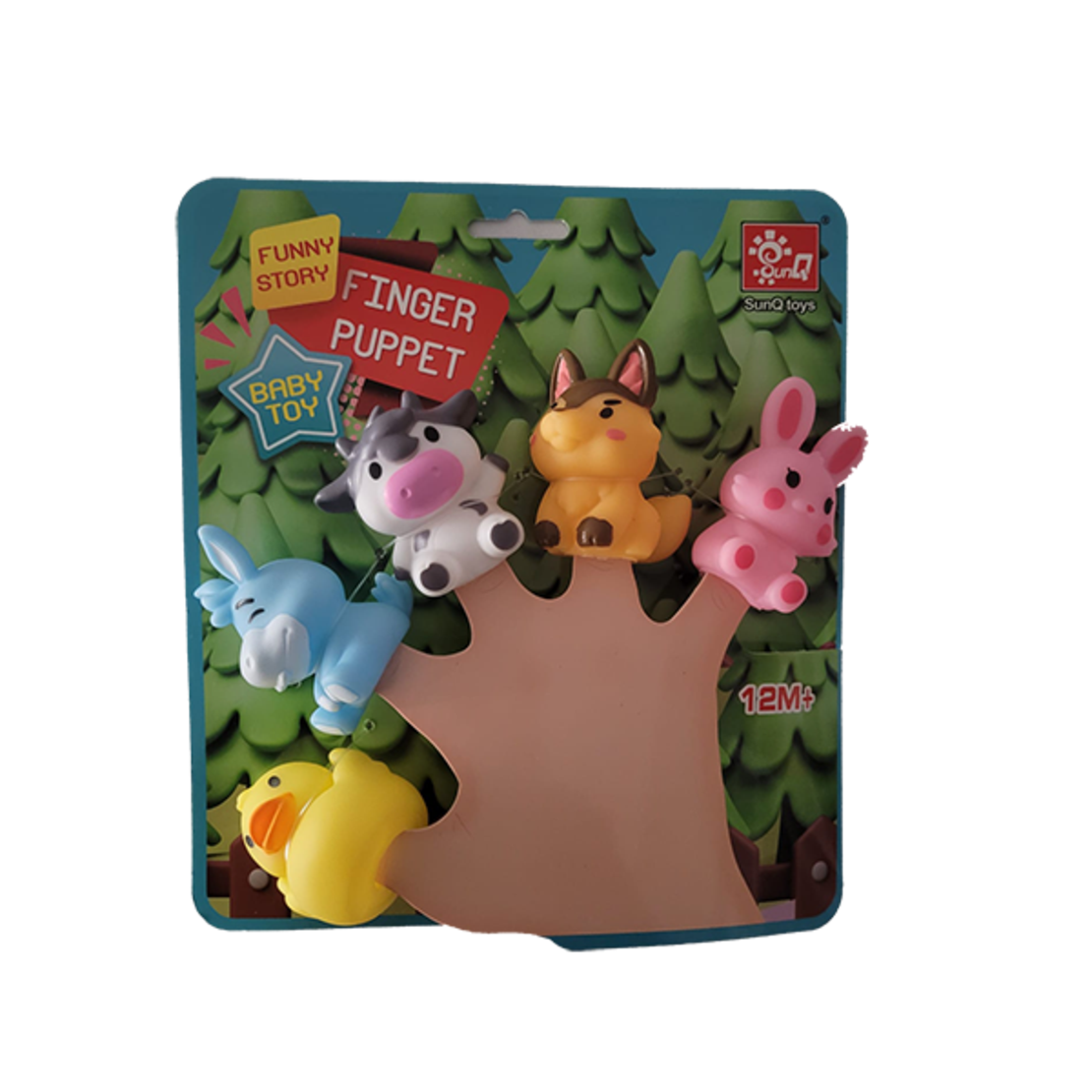 בובות אצבע מגומי - זאב, פרה ועוד...