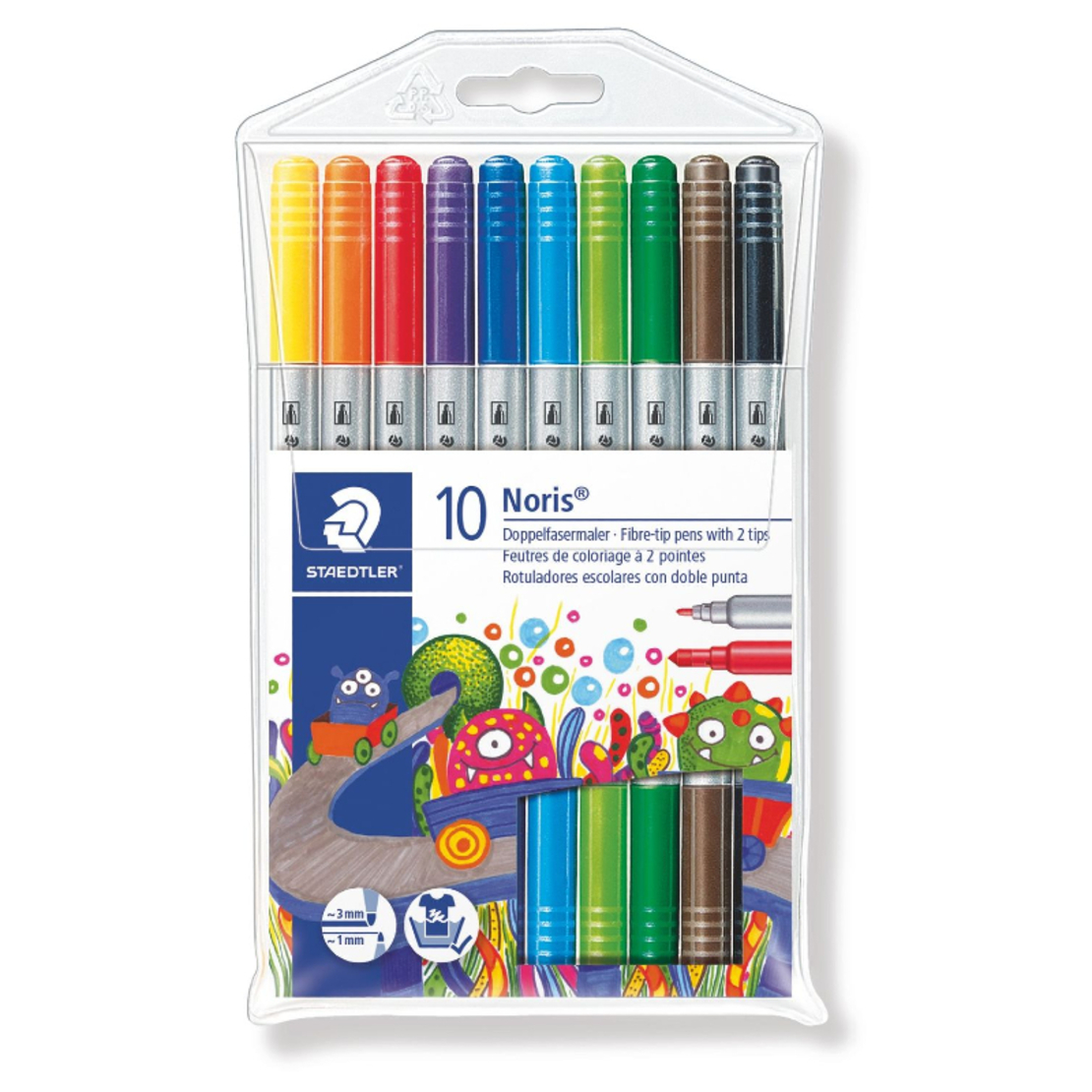 STAEDTLER טוש דו צדדי 10 יחידות