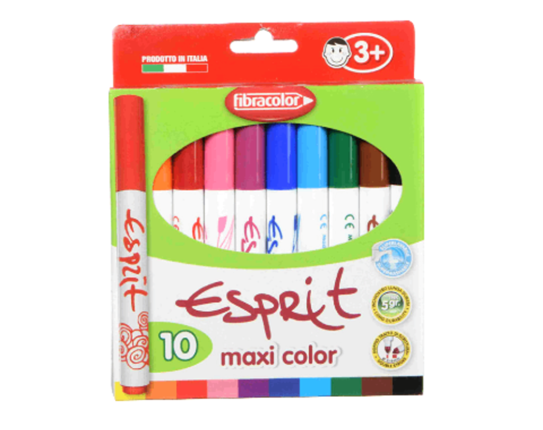 סט 10 טושים עבים לילדים Fabracolor Esprit