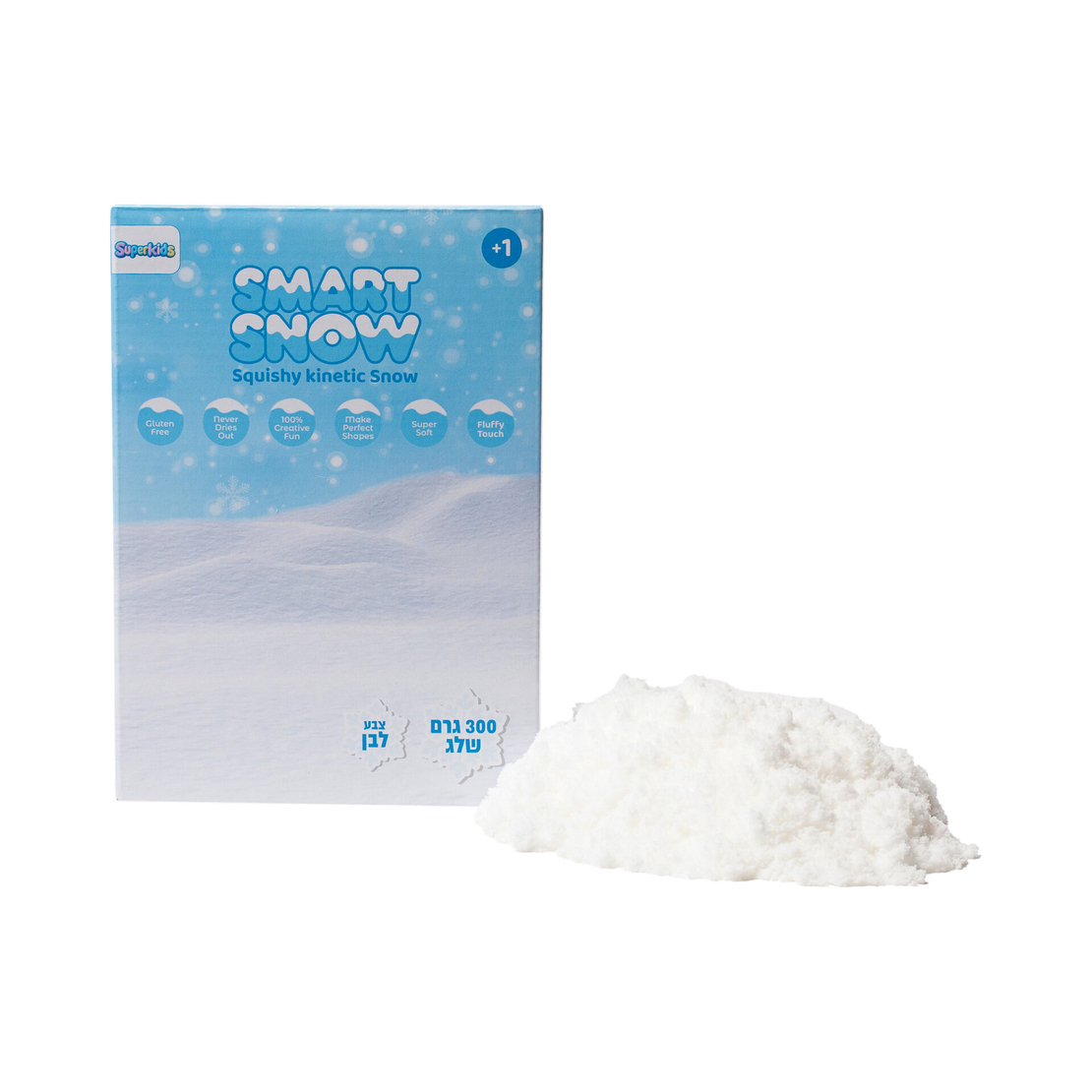 Smart Snow – בצק שלג סנסורי אריזת 300 גרם- לבן