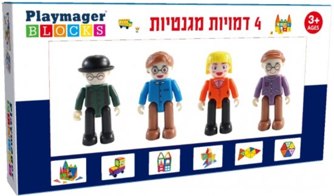 פליימאגר 4  דמויות מגנט