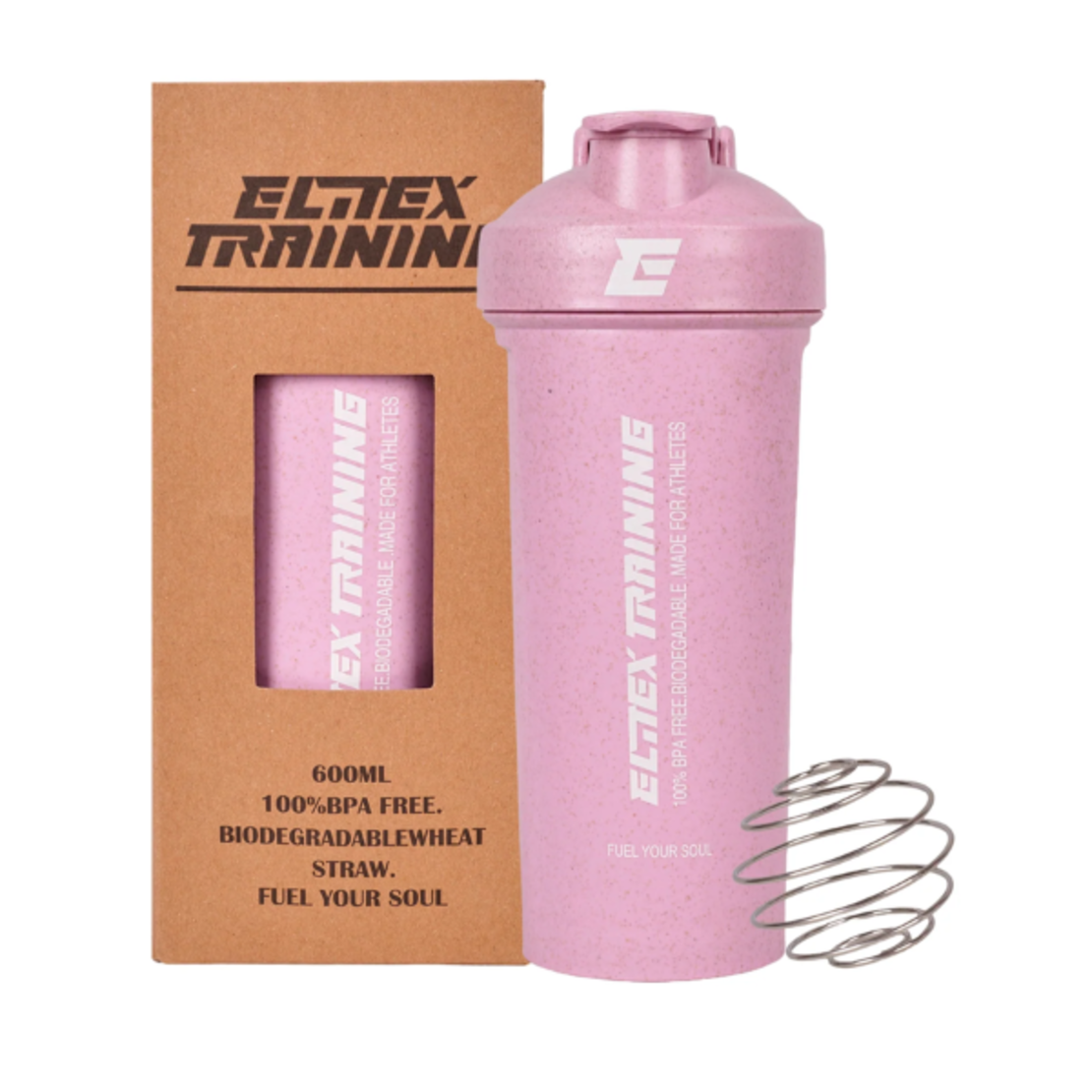 שייקר אקולוגי 600 מ״ל - ורוד - Elitex Training