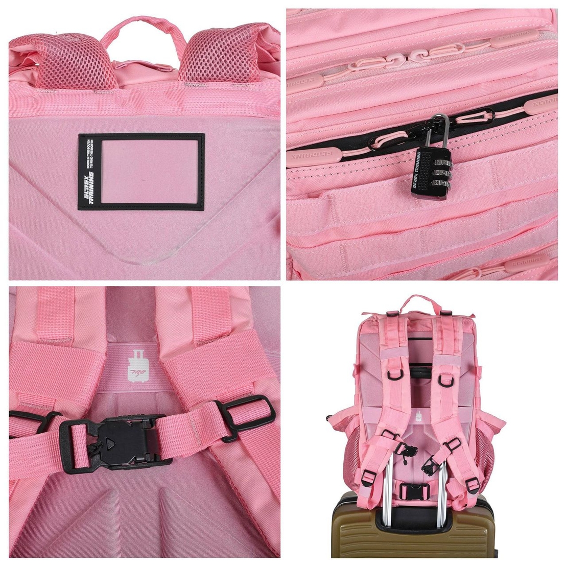 תיק טקטי 45L עם תא מזון - ורוד - Elitex Training