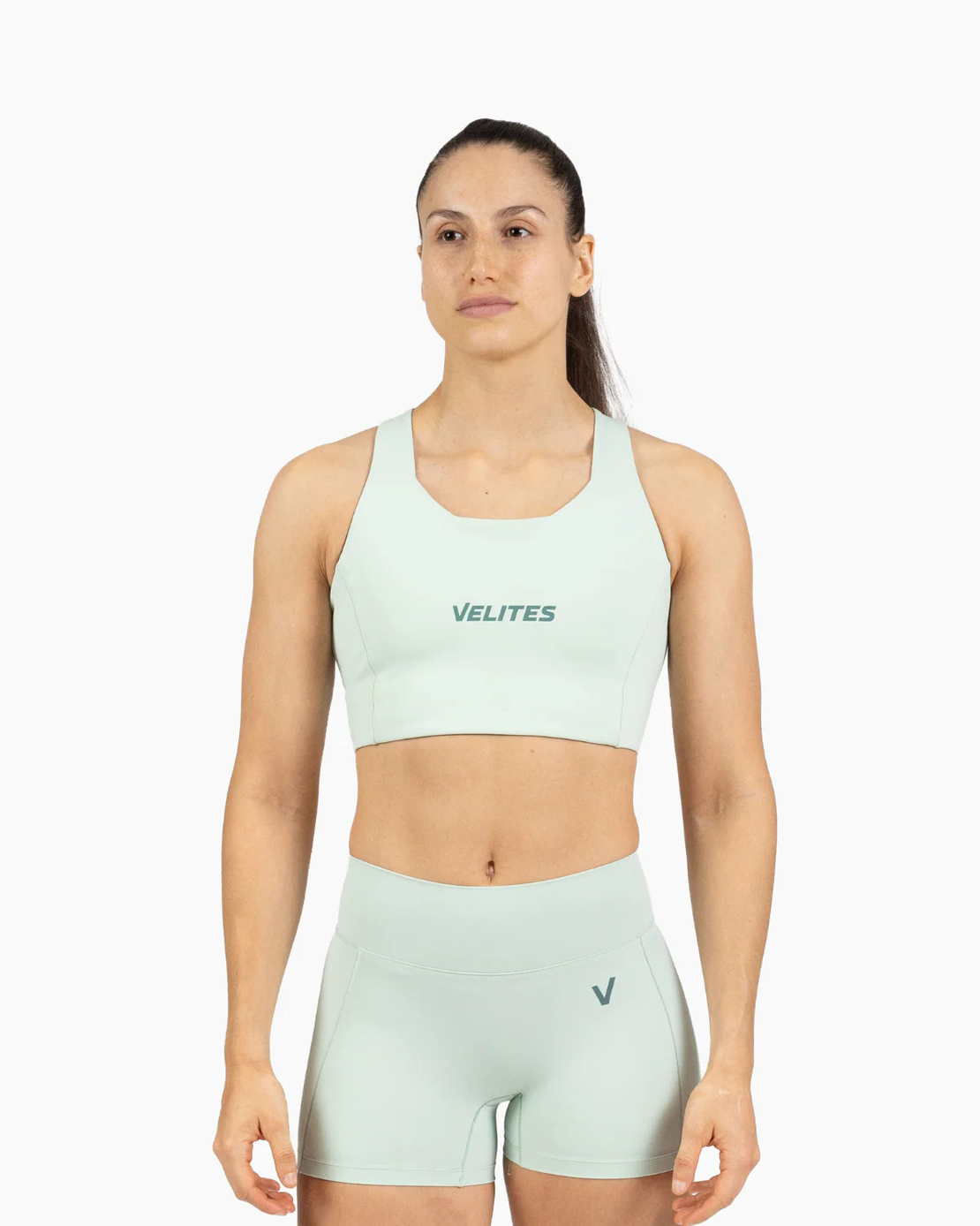 חזיית ספורט HOLO High Neck ירוק בהיר