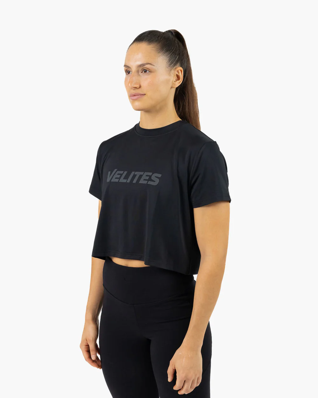 חולצת Velites HOLO Crop שחורה