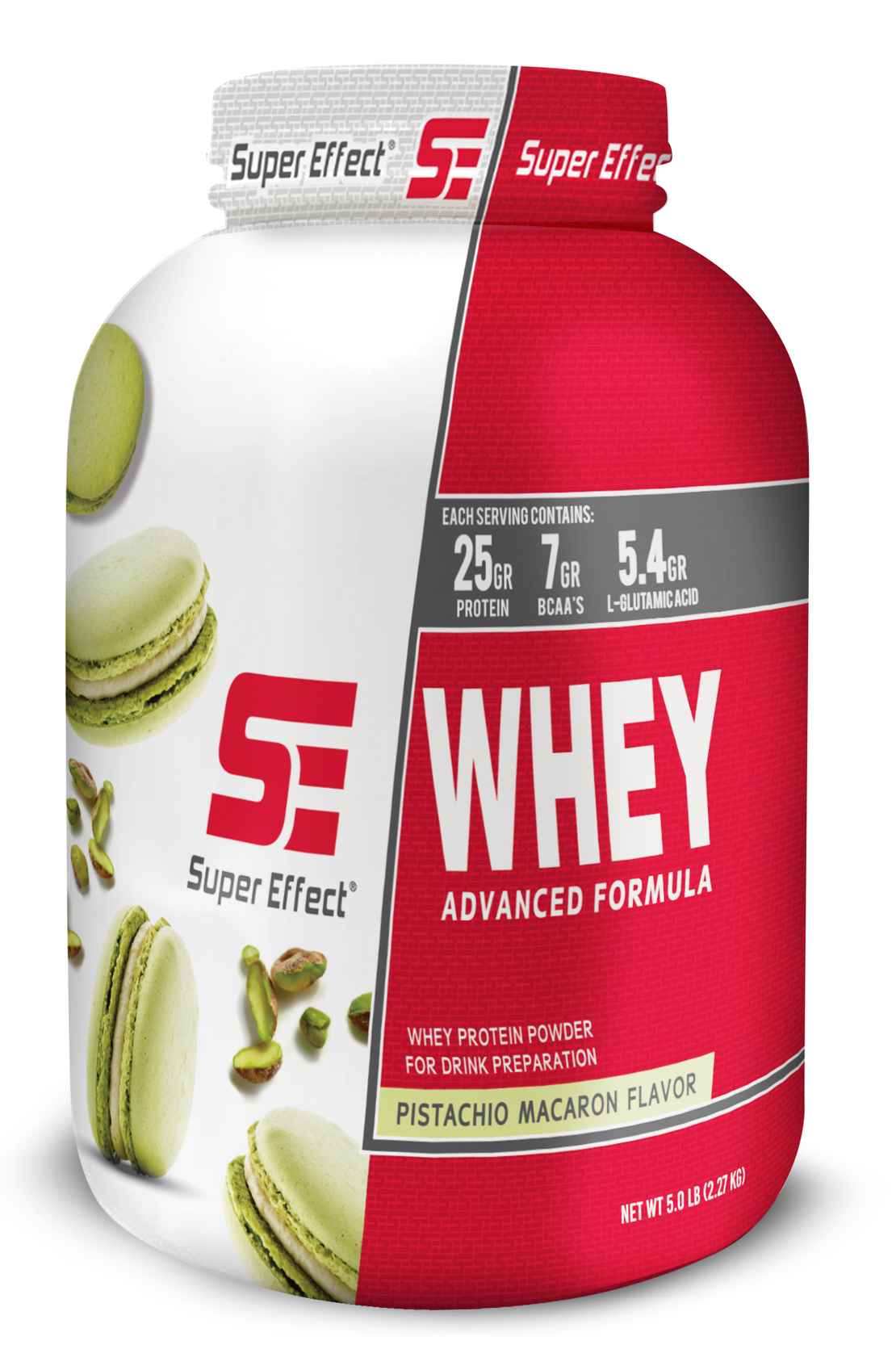 אבקת חלבון מי גבינה One Whey מבית סופר אפקט בטעם פיסטוק מקרון