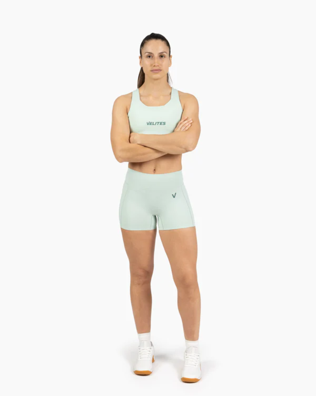 חזיית ספורט HOLO High Neck ירוק בהיר