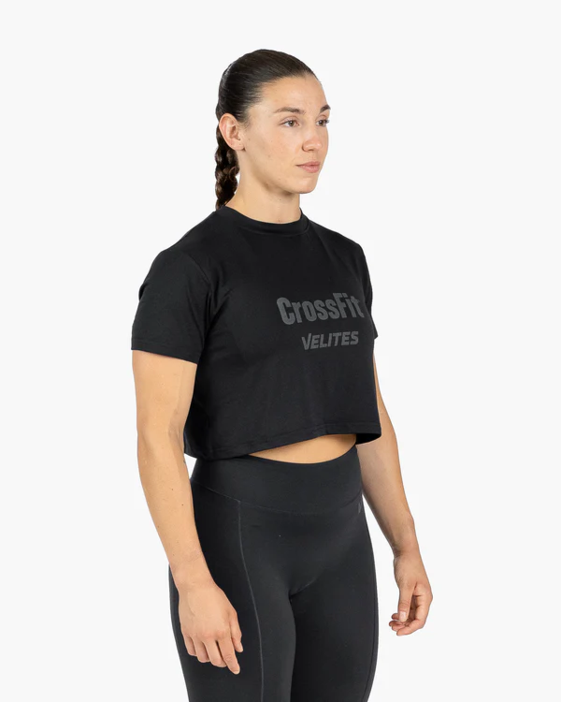 חולצת Velites HOLO Crop  - מהדורת CrossFit - שחור