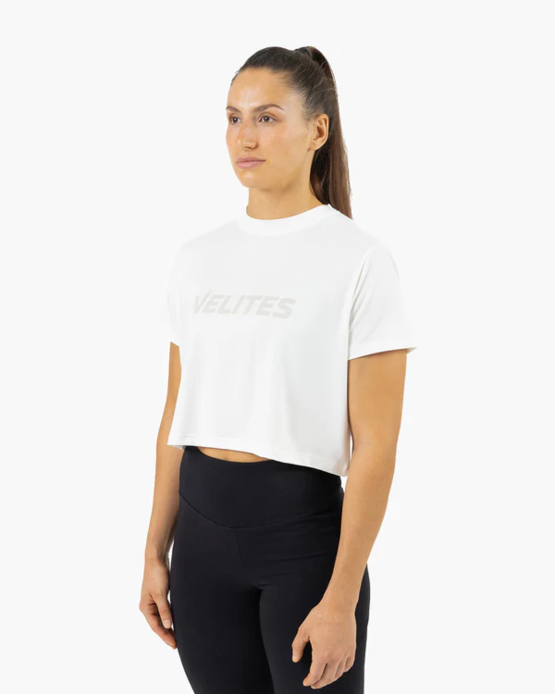 חולצת Velites HOLO Crop לבנה נשים