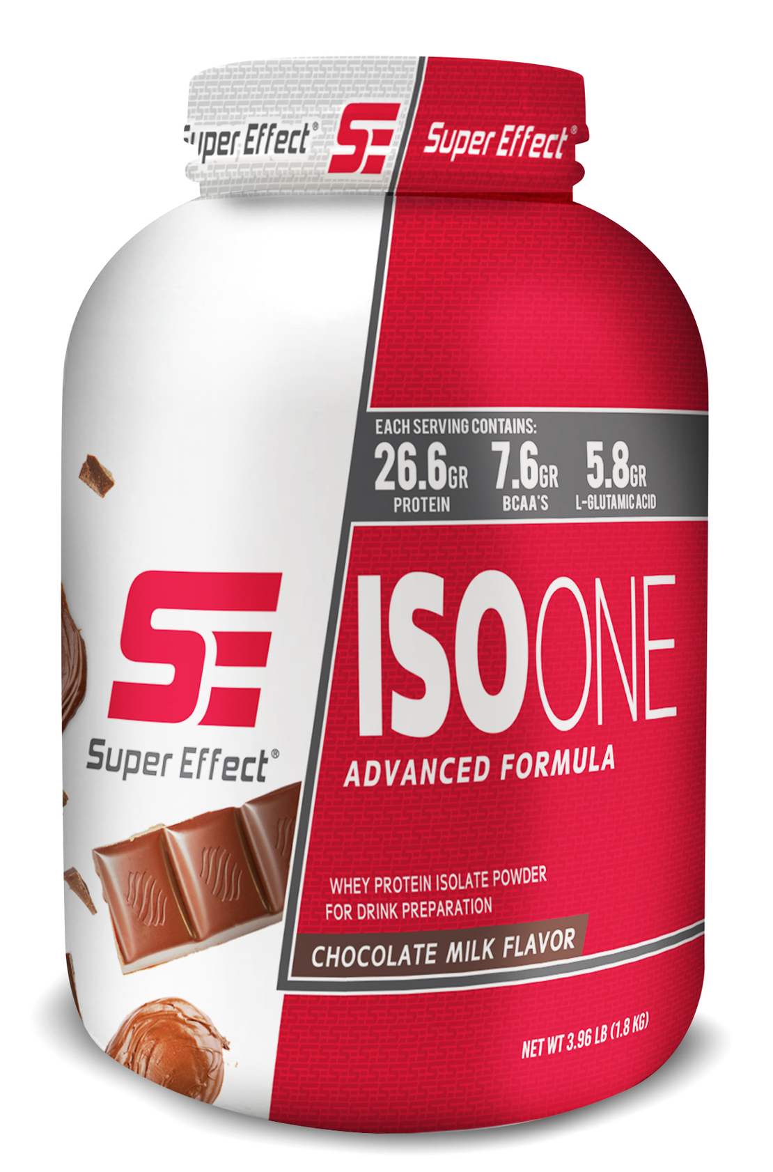 אבקת חלבון איזולט ISO ONE מבית סופר אפקט בטעם שוקולד חלב