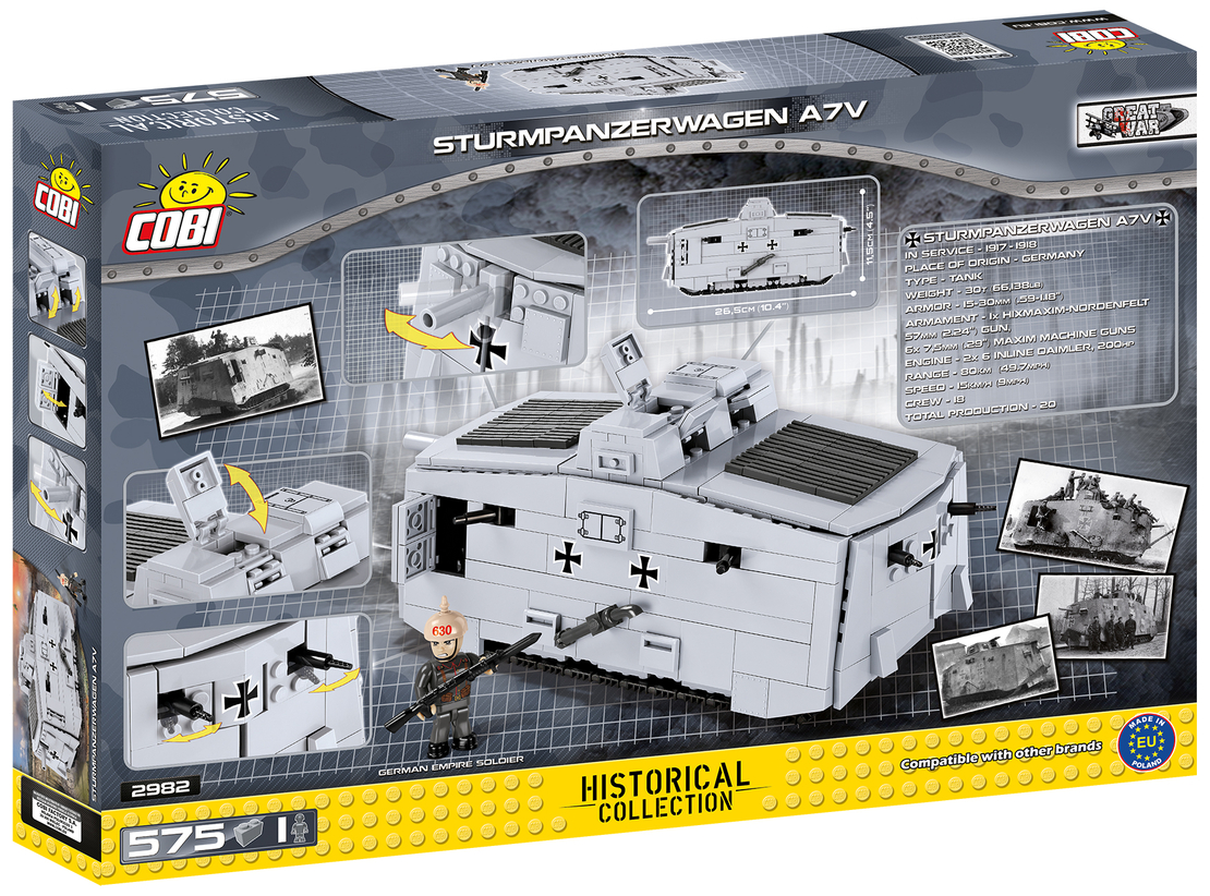 טנק שטרומפאנצרוואגן STURMPANZERWAGEN A7V