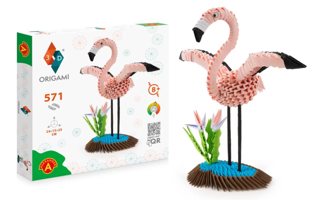 אוריגמי 3D - פלמינגו