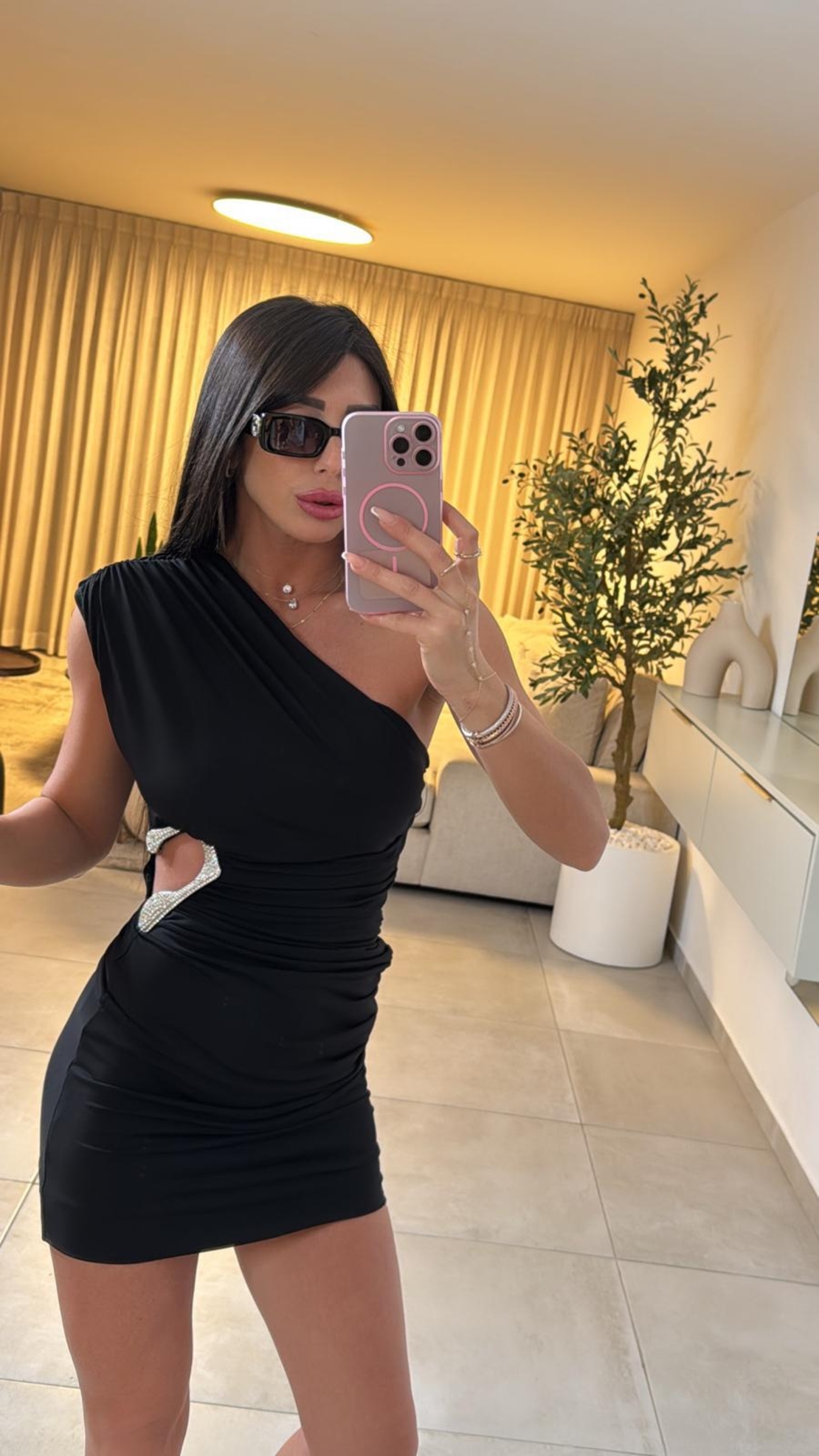 שמלת מיני שילוב אביזר