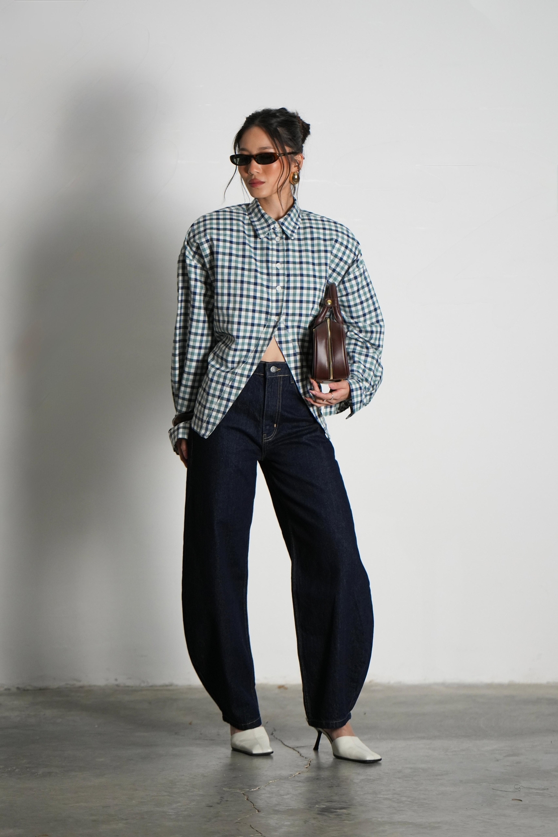 חולצת סילברה משובצת