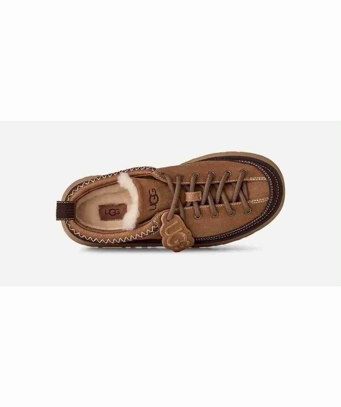 Heritage lace up slipper - כאמל