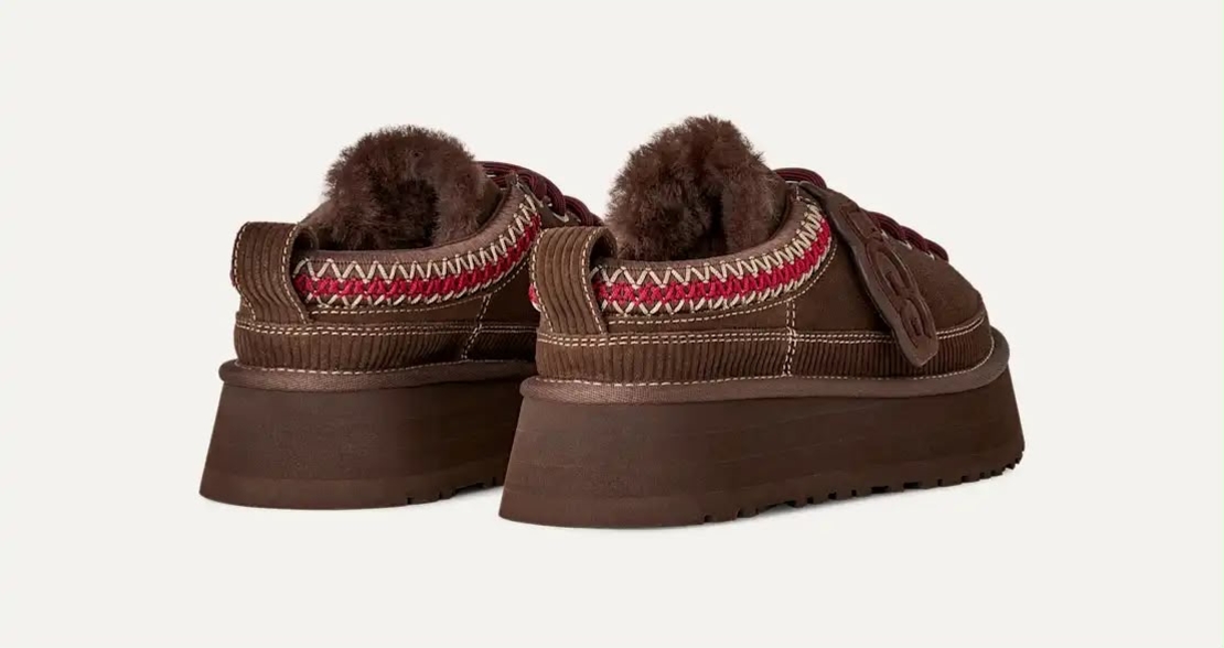 Heritage lace up slipper- שוקולד