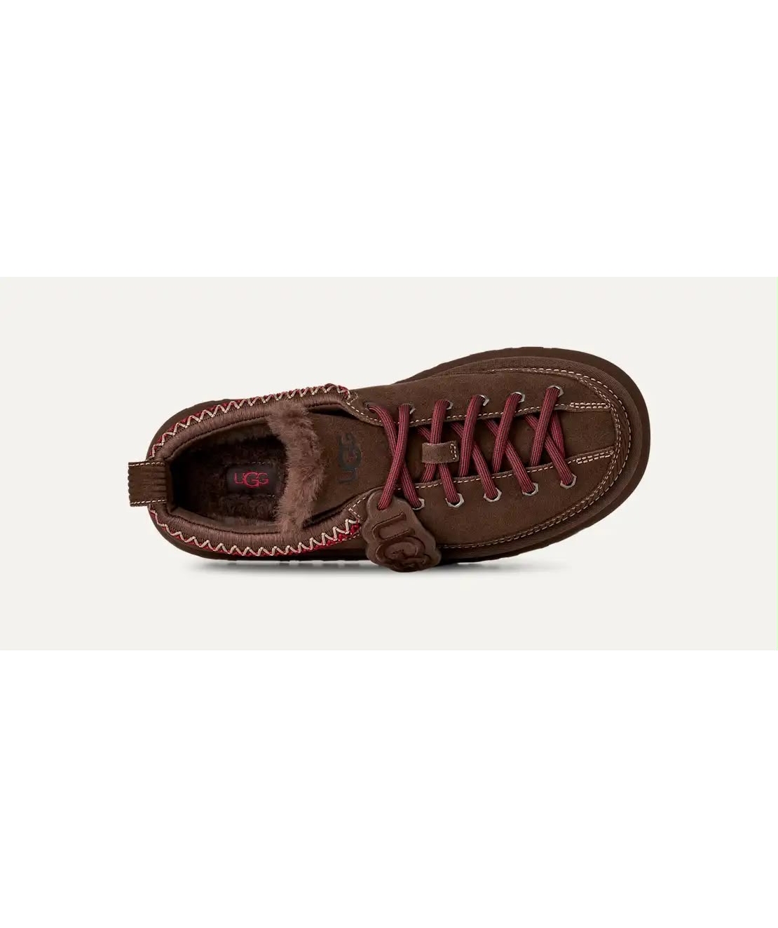 Heritage lace up slipper- שוקולד
