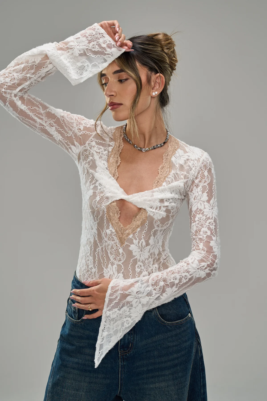 בגד גוף רוי- לבן