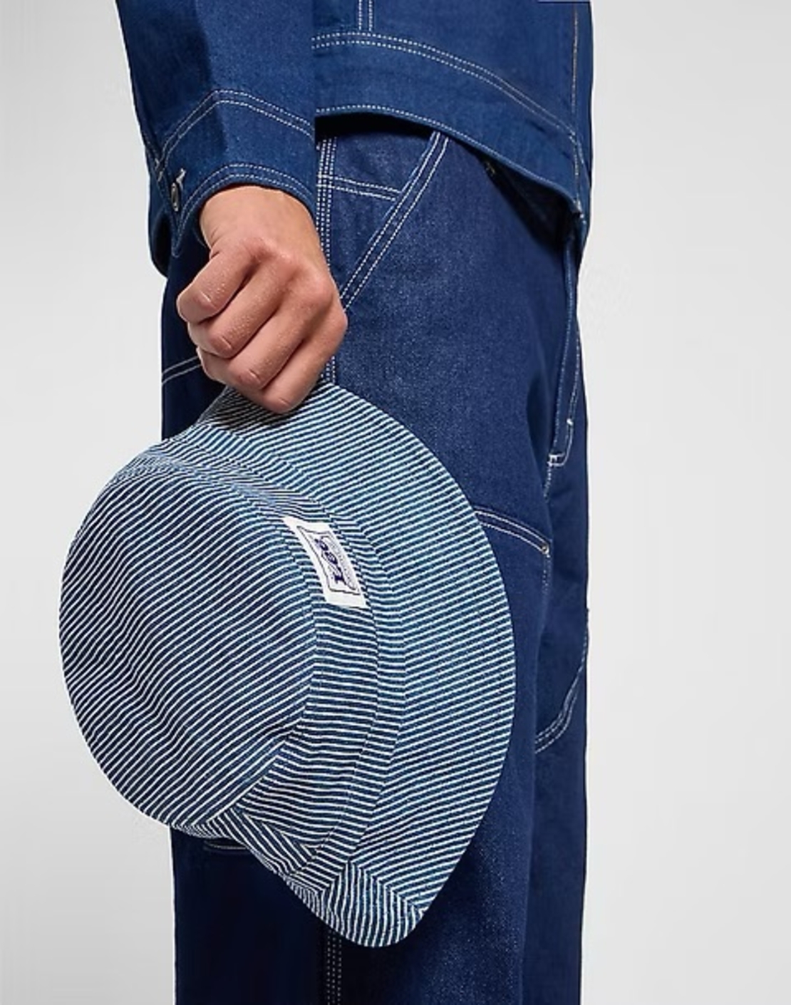 כובע באקט בד פסים לוגו LEE
