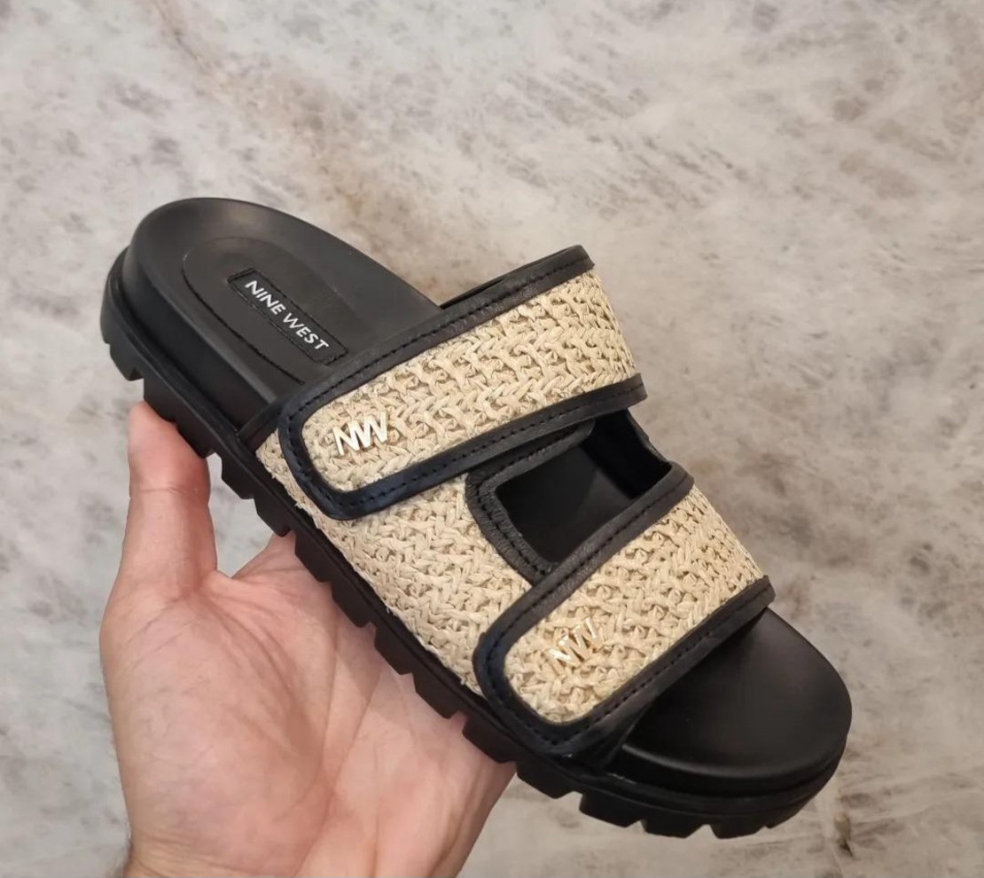 NINE WEST כפכף שילוב שחור