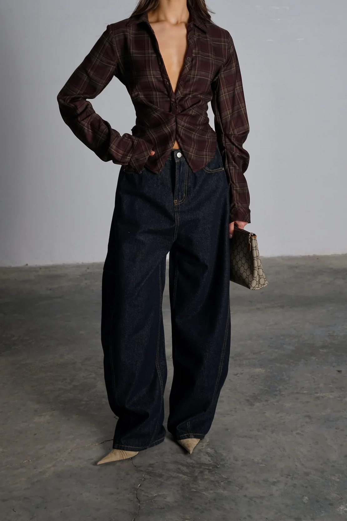 חולצת סאנסה- משובצת