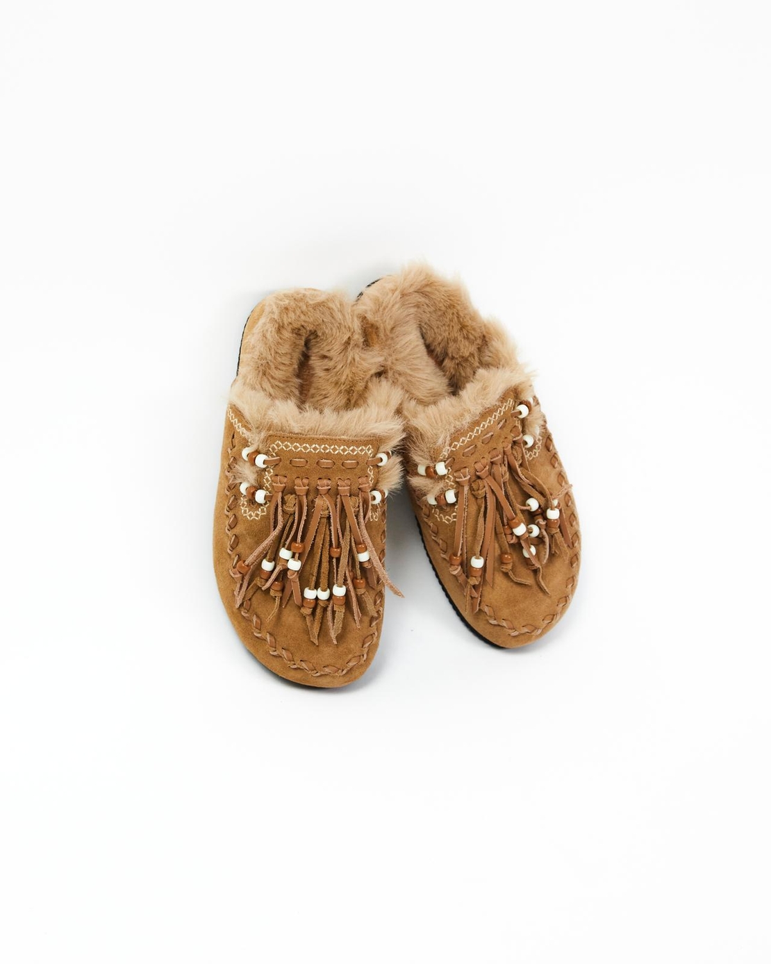 כפכף שילוב פרווה חום