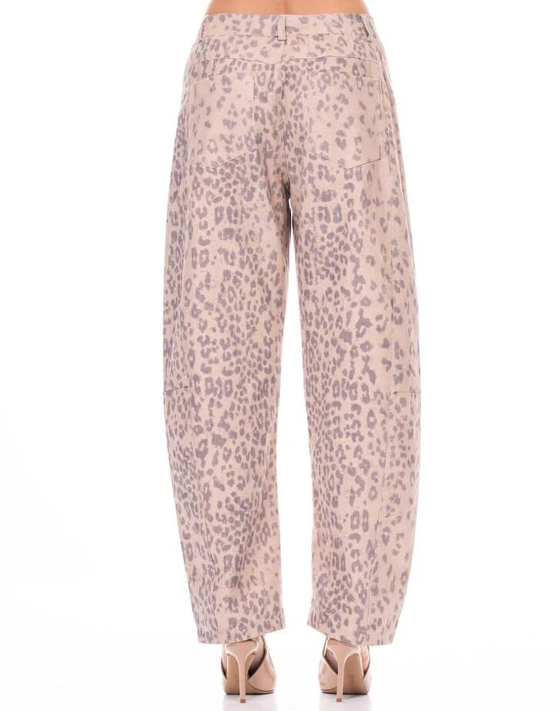 מכנס ג׳ינס הדפס מנומר