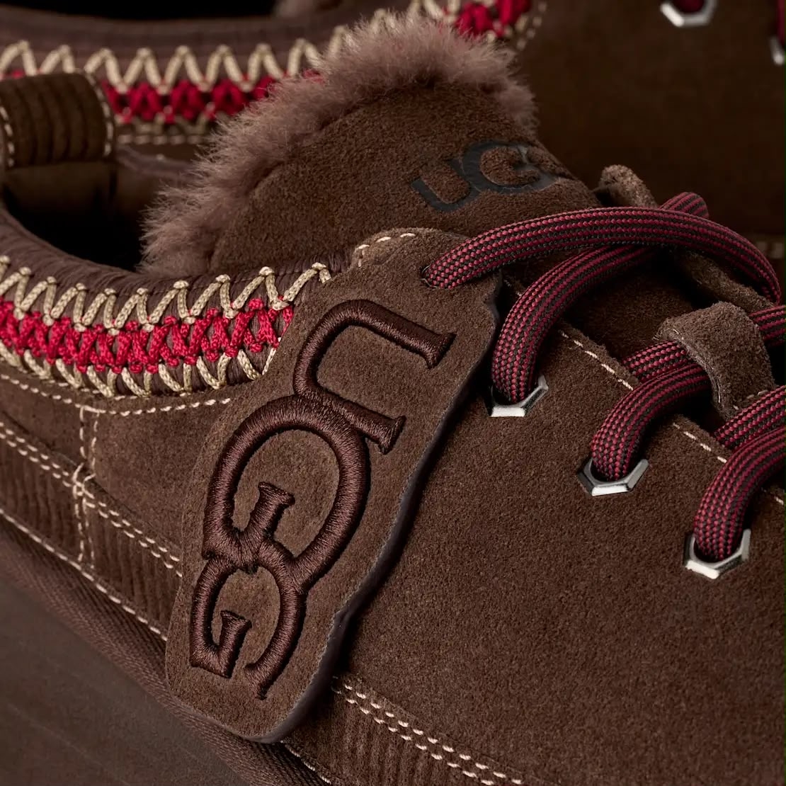 Heritage lace up slipper- שוקולד