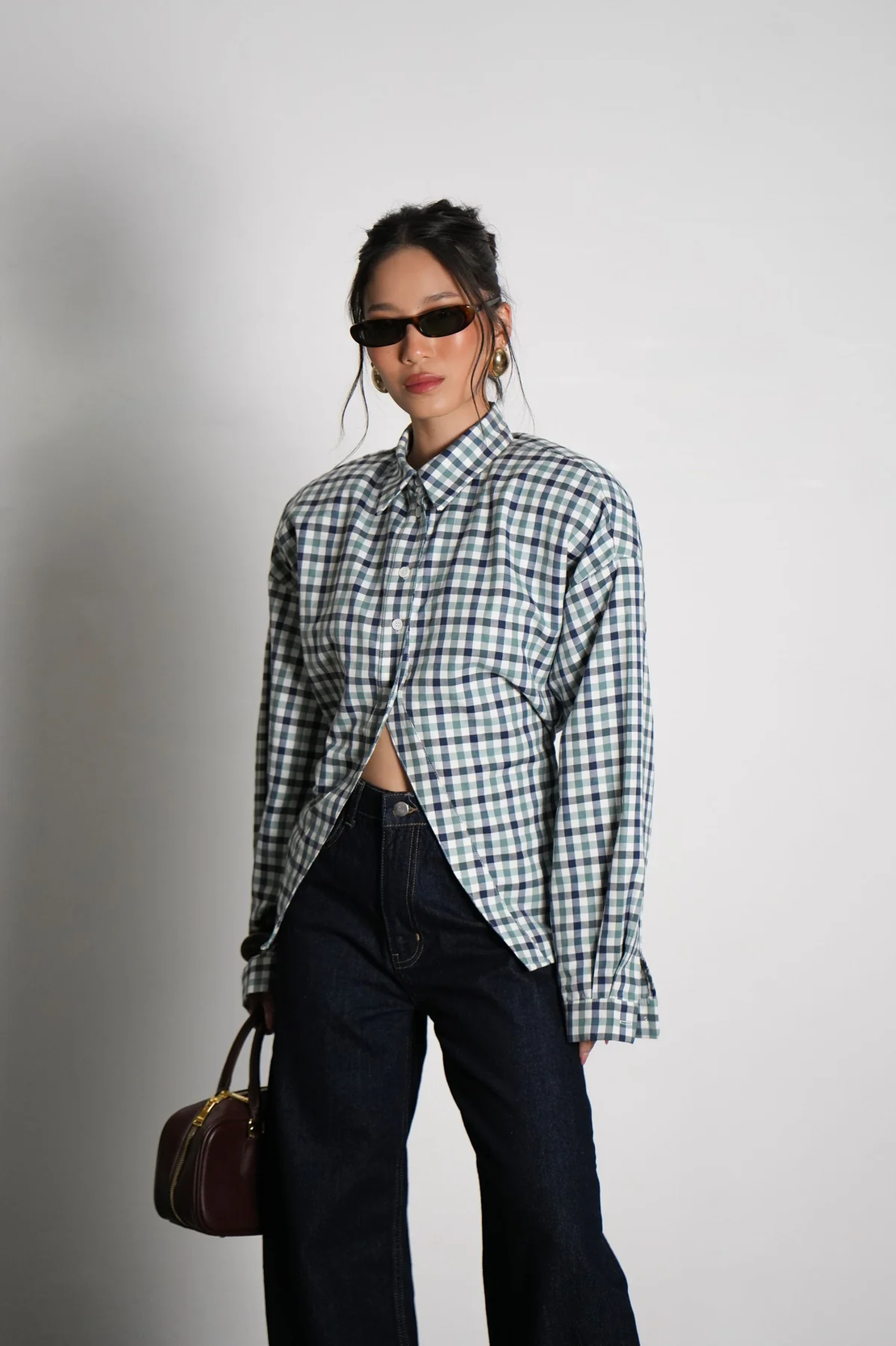 חולצת סילברה משובצת