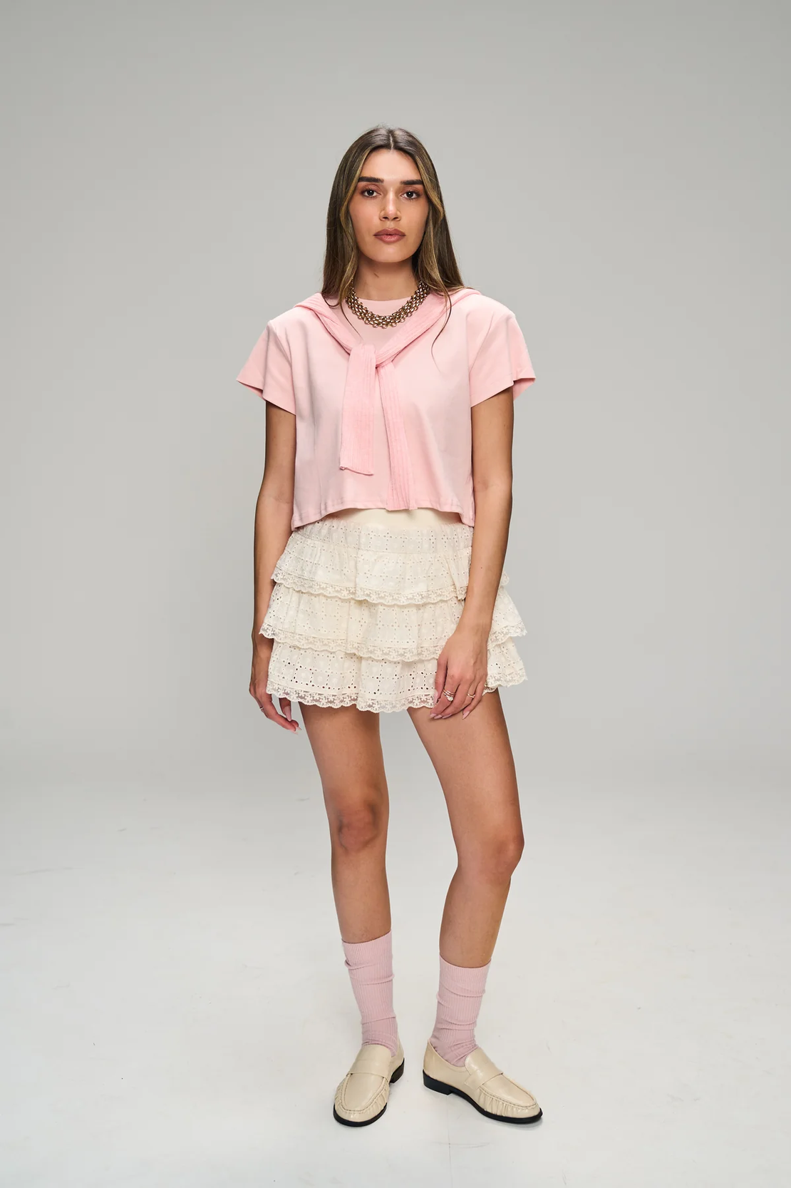 חצאית לואי - שמנת